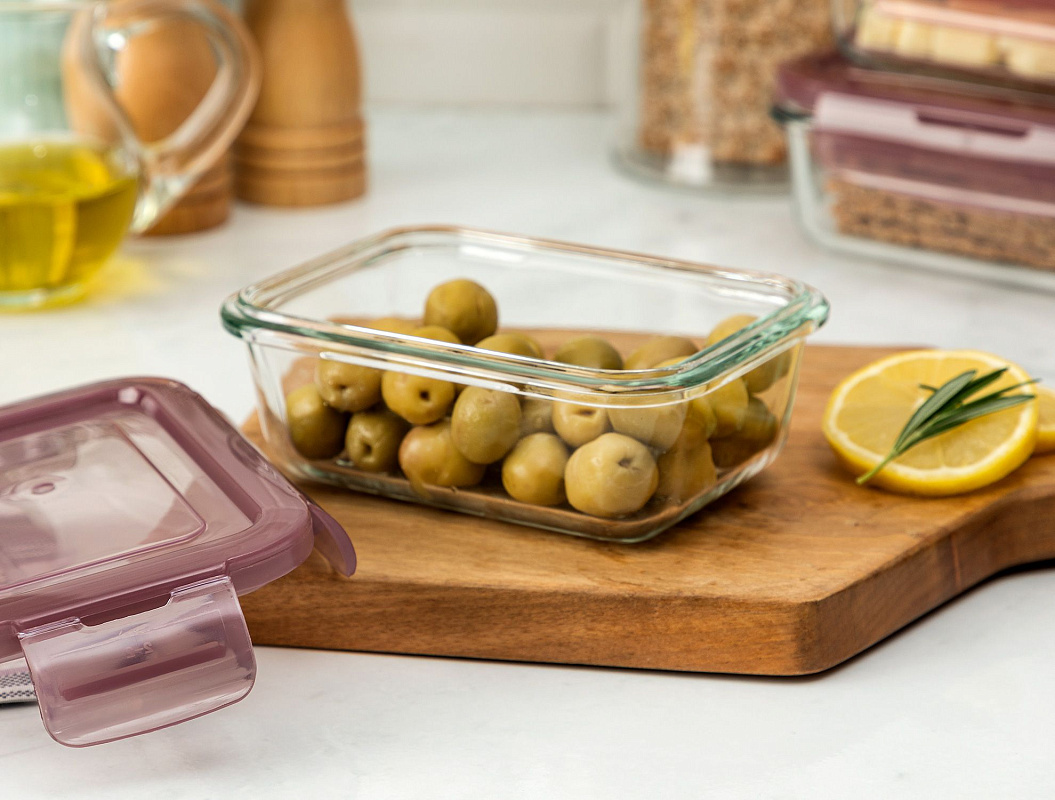 Прямоугольная чаша Corette 320мл - пудровый