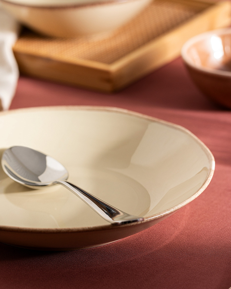 Глубокая тарелка Colores 21 см. - кремовая