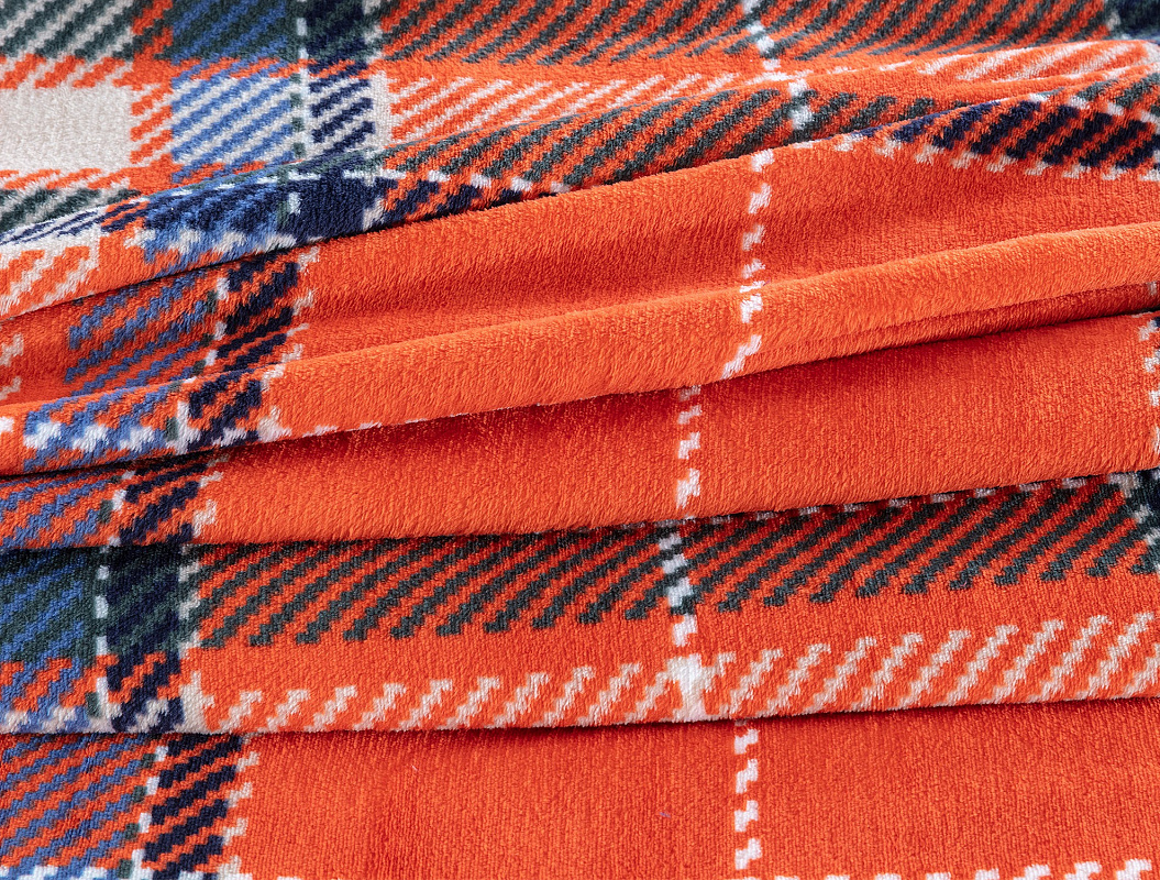 Плед Antonin Welsoft в клетку 200x220 см. - красно-синий