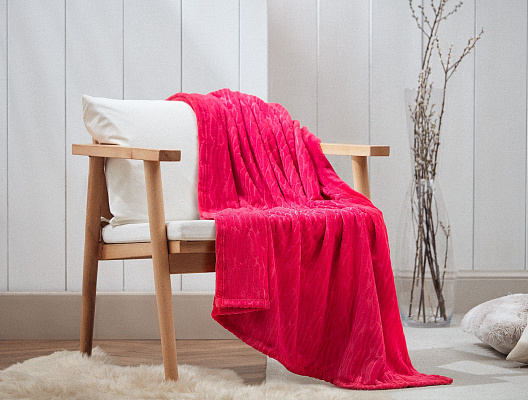 Плед Jacques Welsoft Emboss 130х170 см. - фуксия