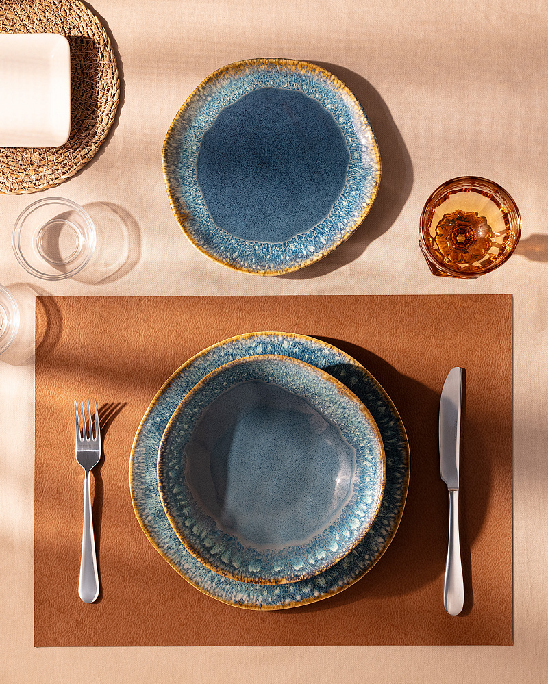 Столовый сервиз Belford из 18 шт. - индиго