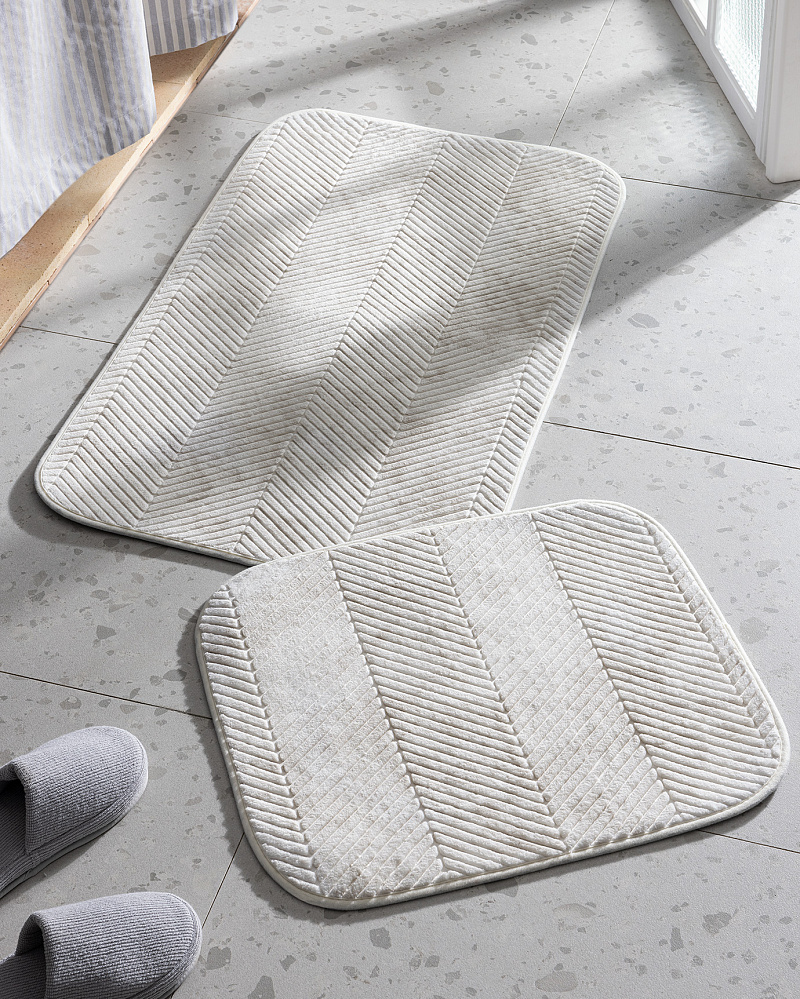 Комплект ковриков для ванной Eze из 2 шт., 60x100 см и 50x60 см. - полиэстер