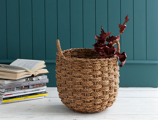 Плетеная корзинка Adolpha с ручками 32x30 см, солома