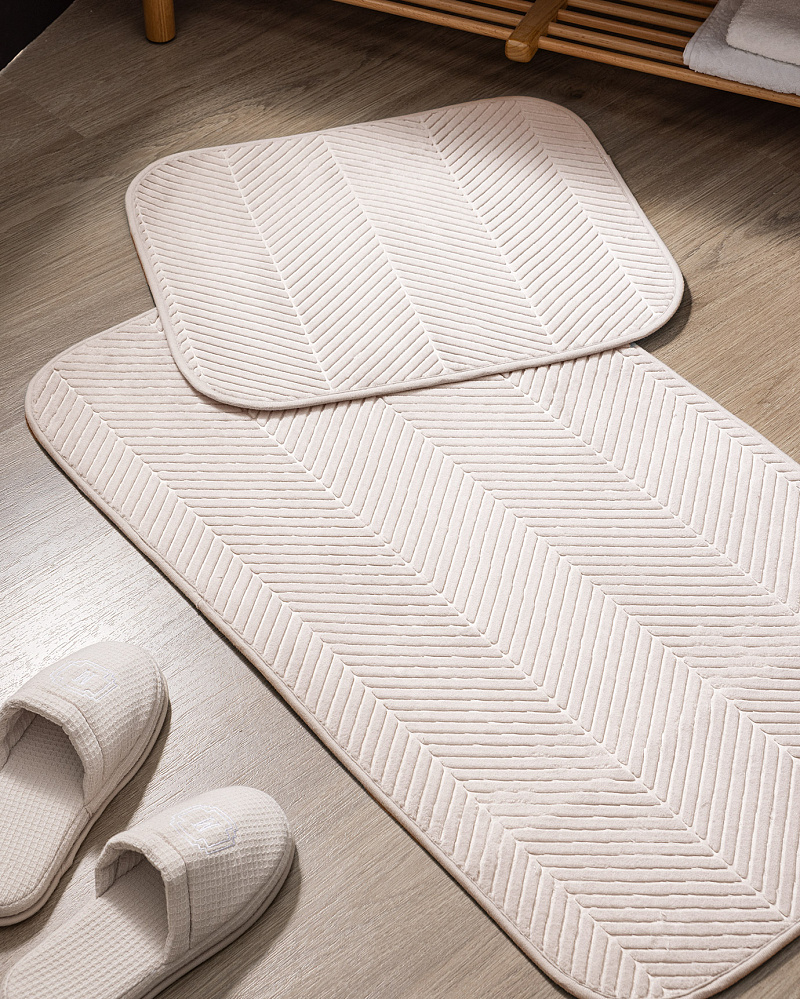 Набор ковриков для ванной Emele из 2 шт, полиэстер