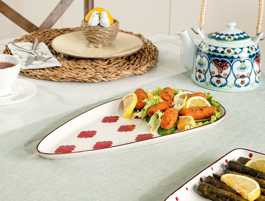 Блюдо керамическое Vie Oiseau Rouge 36 см