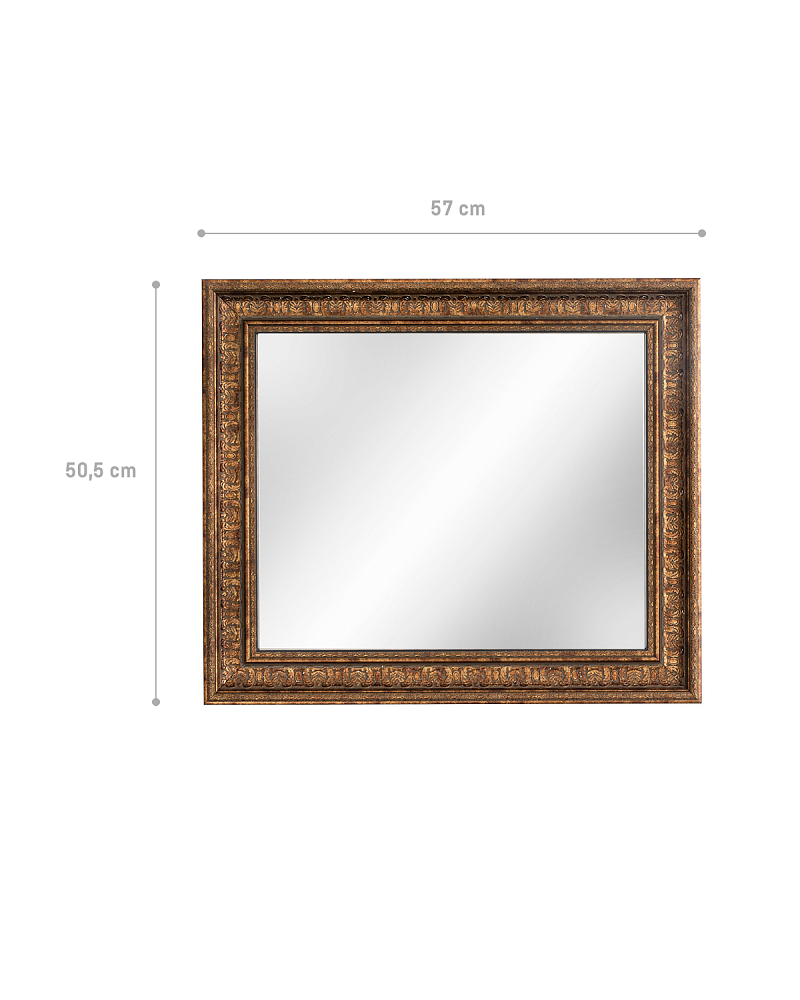 Зеркало Belda 50,5x111x8 см. - коричневое