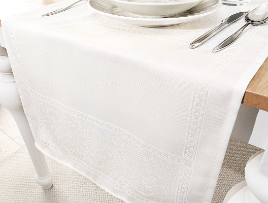 Дорожка на стол Moroccon 45x160 см. - белая