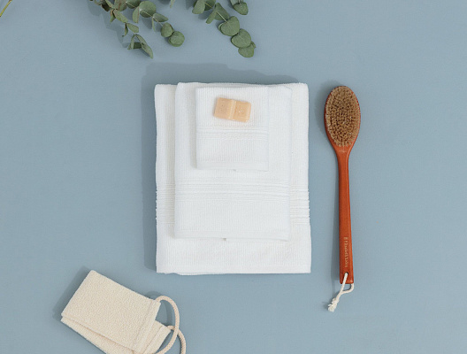 Полотенце для лица Stripe 50x90 см - белое