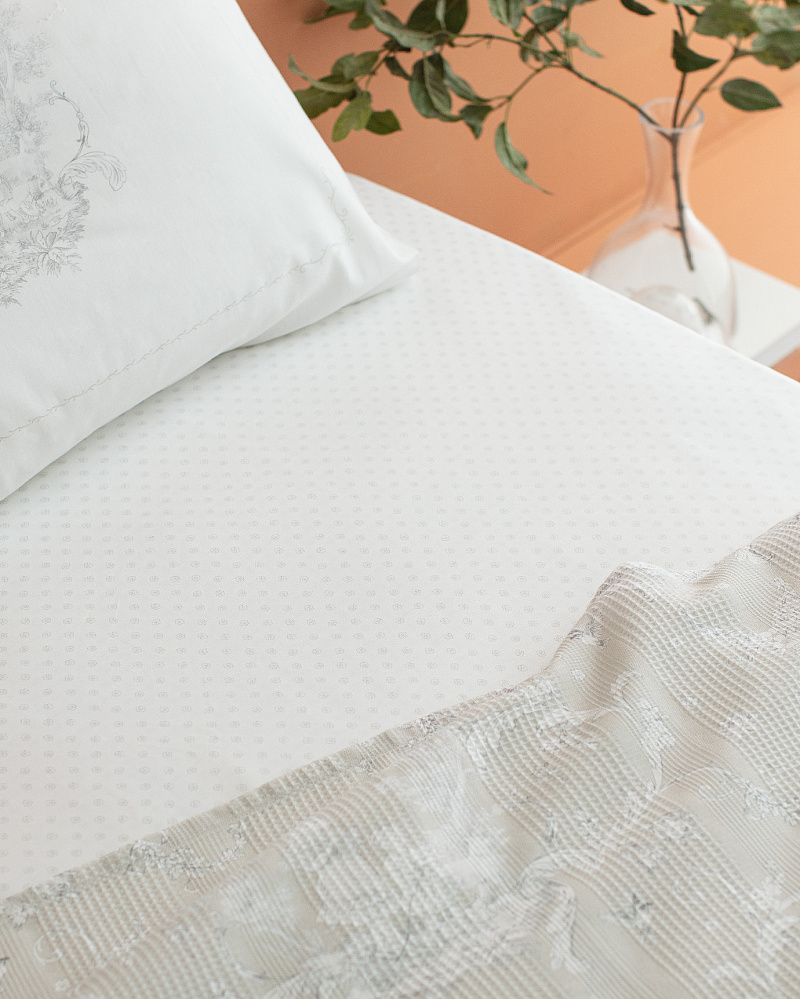 Комплект постельного белья двуспальный Arlette с вафельным покрывалом 240x260 см, - хлопок, лиоцелл