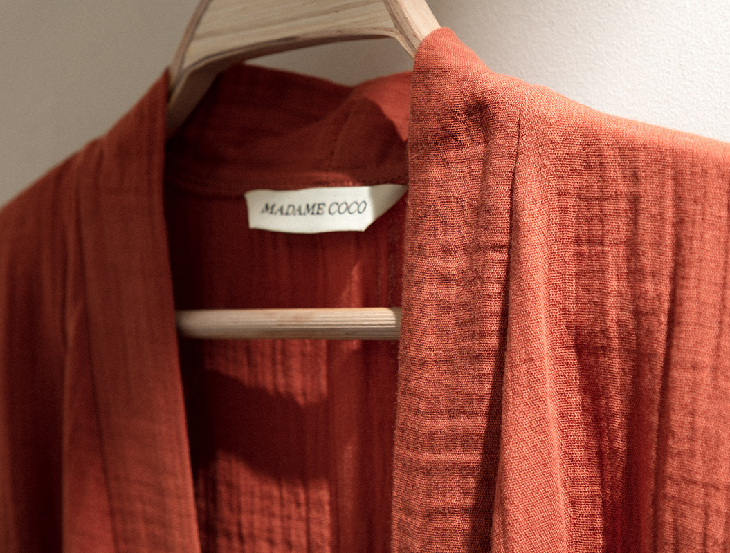 Банный унисекс халат Zoe L-XL, хлопок