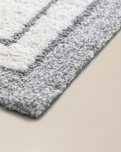 Коврик для ванной Giverny 50x80 см. - серый / белый