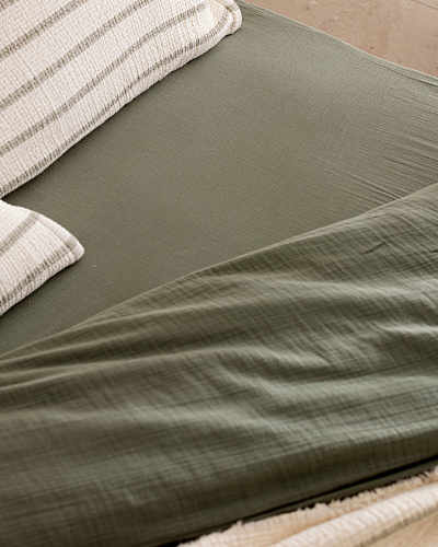 Подарочный комплект постельного белья двуспальный Marguerite с покрывалом 160x200 см, хлопок