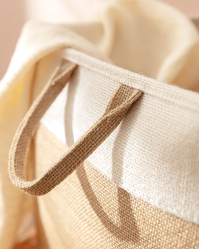 Корзина для белья Eva 33x33x30 см. - бежевая