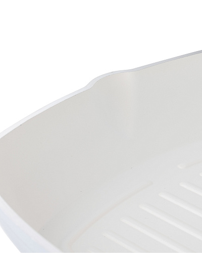 Сковорода-гриль Nano Ceramic 3,5 л. - серая / белая