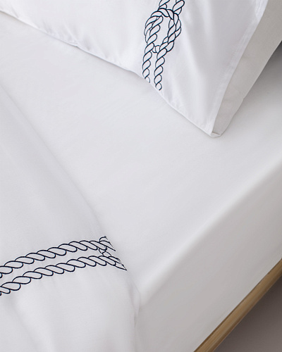 Комплект постельного белья двуспальный Rodez Yacht Collection с 4 наволочками и покрывалом 240x260 см, - хлопок