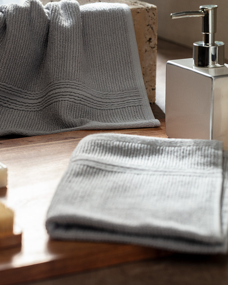 Полотенца для рук Stripe Dobby 2шт., 30x46 см, серый