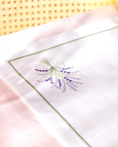 Набор сервировочных ковриков La Lavande из 2 шт., 32x48 см. - белый / лиловый