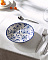 Изображение товара Обеденная тарелка Reve Bleu Jardin 20 см, синий/белый