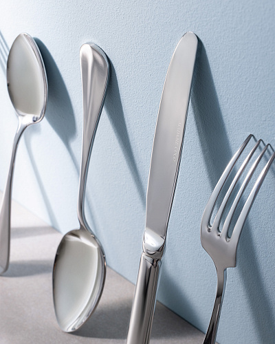 Набор столовых приборов Fleur de Lys из 84 шт. - серебристый
