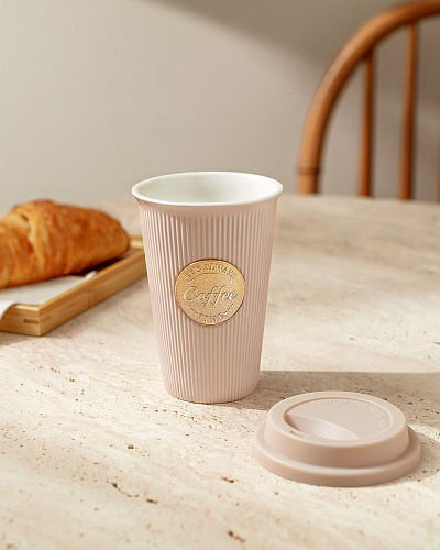 Кружка Grand - розовая. Размер:9*9*12,5см.