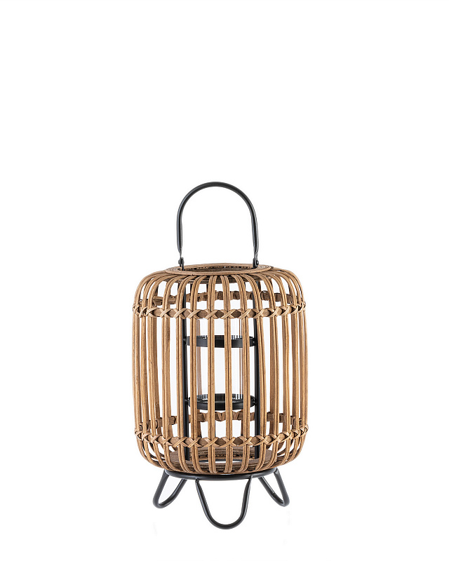 Подсвечник Jules Lantern 24x24x46 см. - бежевый
