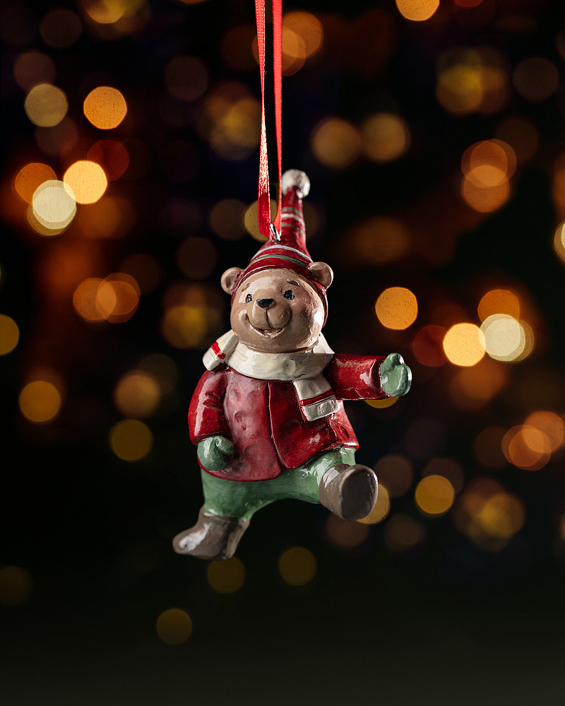 Украшение рождественское для елки Elara 6,1x4,5x10,3 см, полиэстер