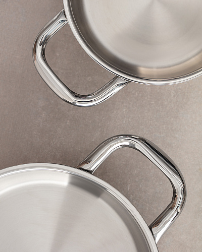Набор кастрюль Mira 14см и 18 см. - нержавеющая сталь