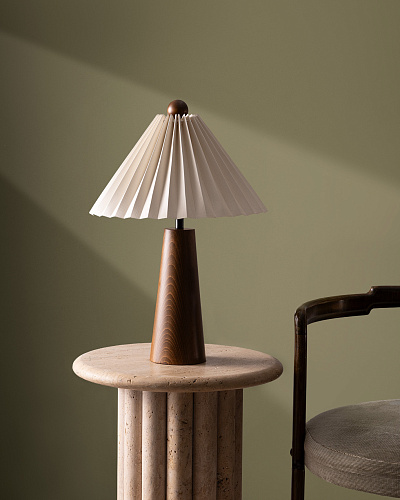 Абажур Elizabeth 51x36x36 см. - экрю / коричневый