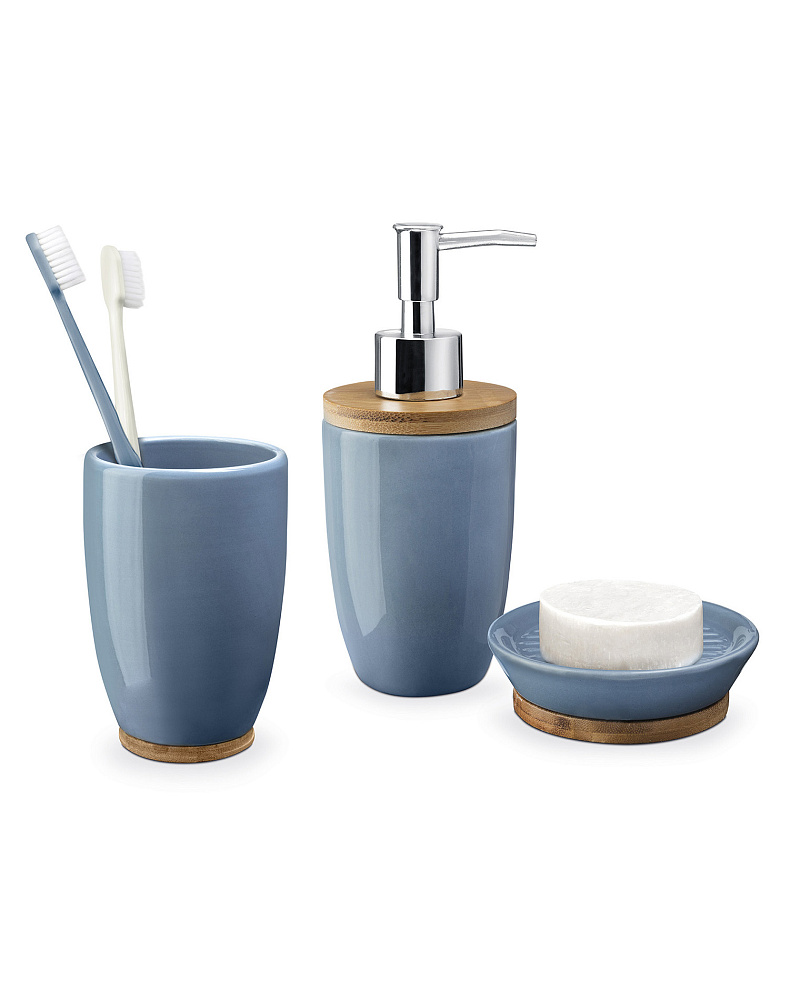 Набор для ванной комнаты Bern из 3 шт синий