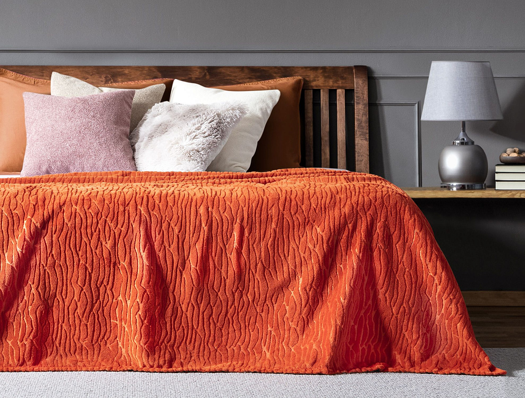 Плед Cyrus Welsoft 200х220 см. - оранжевый
