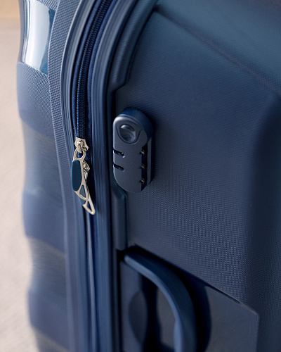 Чемодан Huitre размера XL. - темно-синий