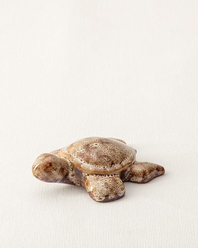 Декоративная черепашка 10,5x7,5x2,7 см. - коричневая