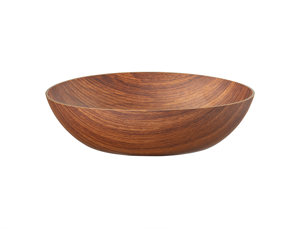 Овальная миска Lyon 21,5x30x8,5 см. - коричневая