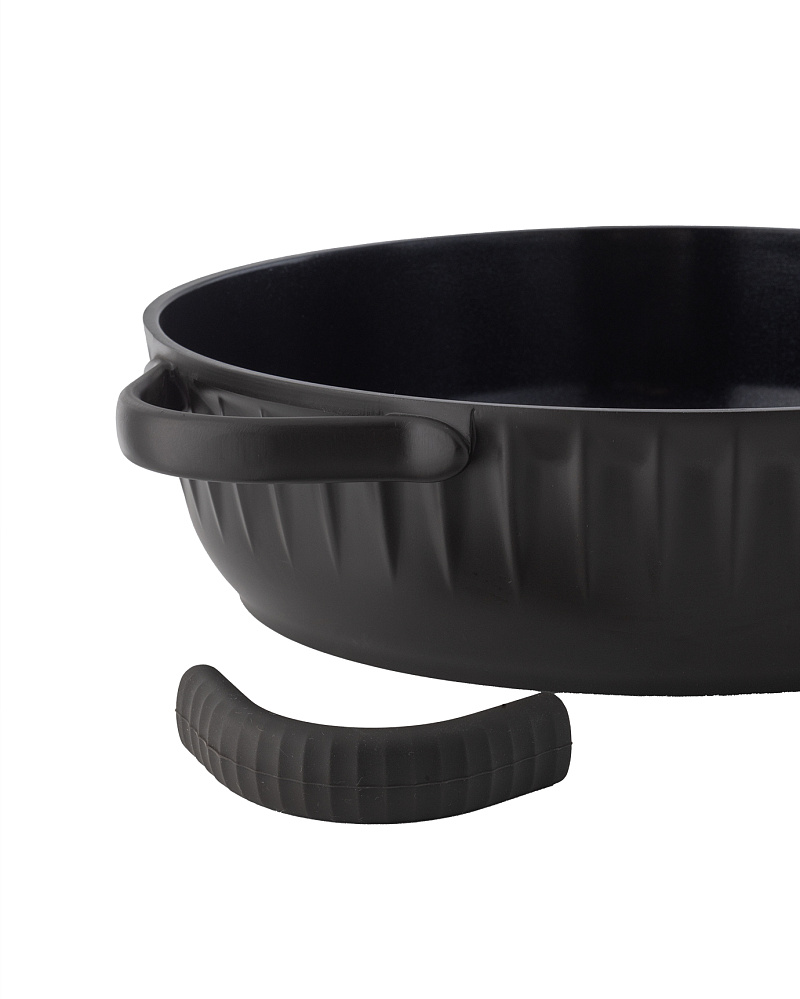 Кастрюля Freya с крышкой и силиконовыми съемными ручками 4,2 л., - алюминий