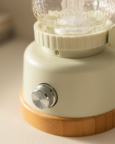 Настольная лампа Jada Touch 12,8x28 см, - пластик, бамбук, стекло