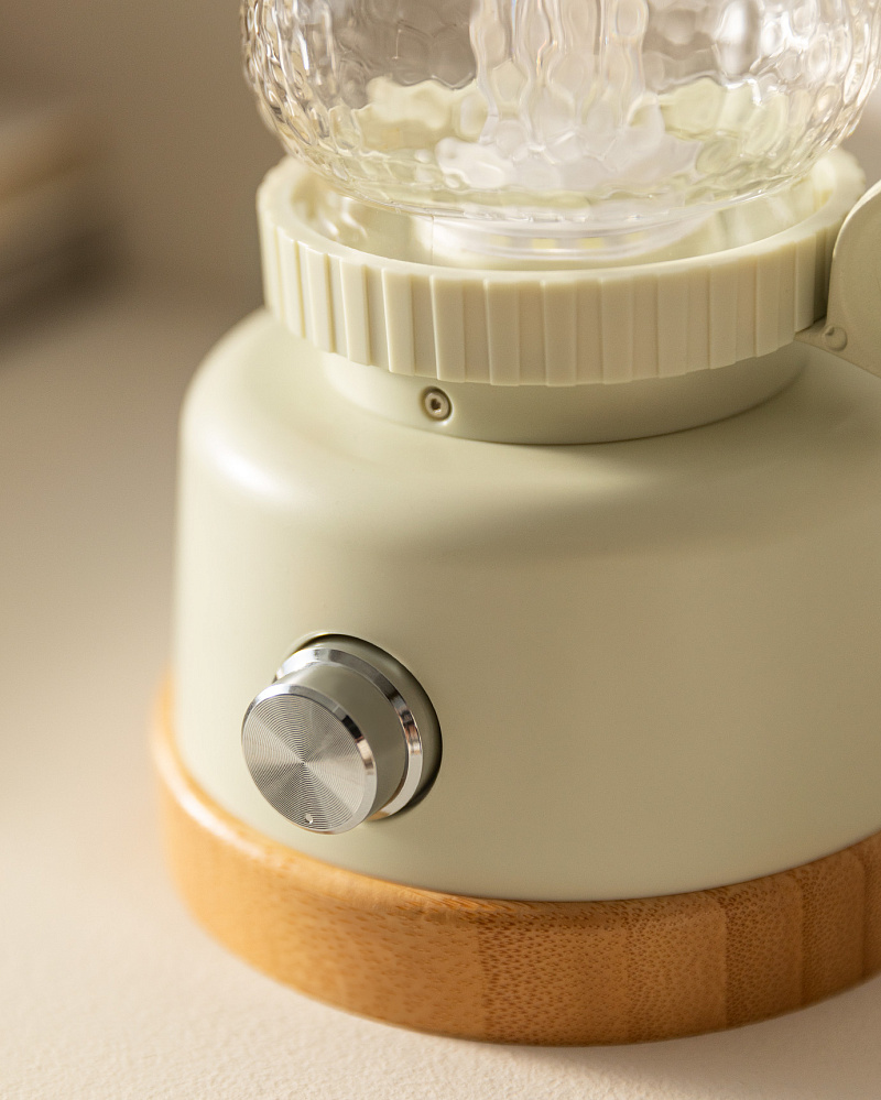 Настольная лампа Jada Touch 12,8x28 см, - пластик, бамбук, стекло