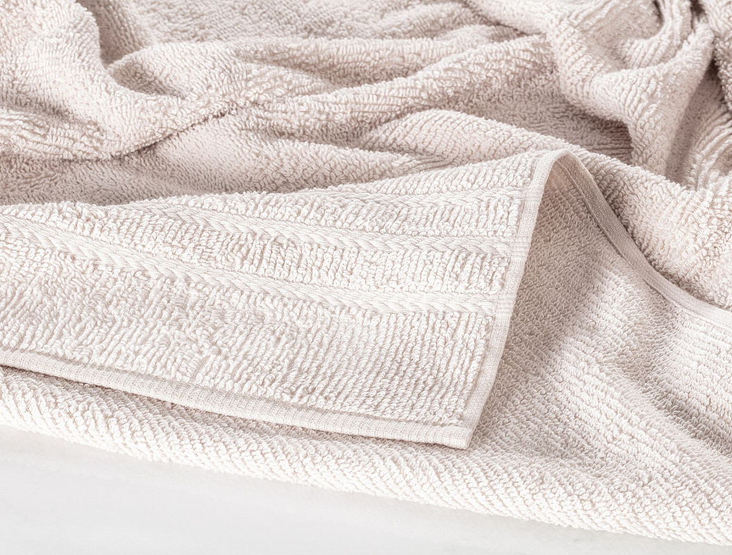 Набор махровых полотенец Avril из 3 шт. 30x46см, 50x76см, 70x140см - бежевый