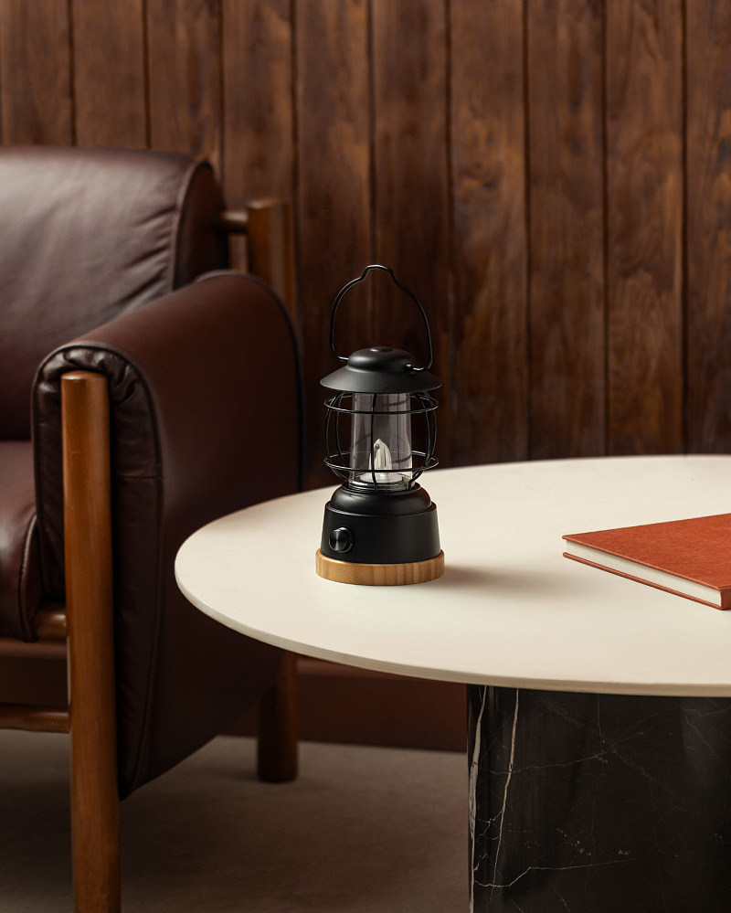 Светильник Klina Touch с ручкой 12x30,5 см, - пластик, бамбук, металл