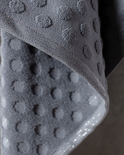 Банное полотенце Polka Dot 70x140 см. - темно-голубое