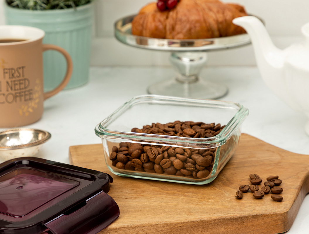 Квадратная чаша Corette 360мл - сливовый