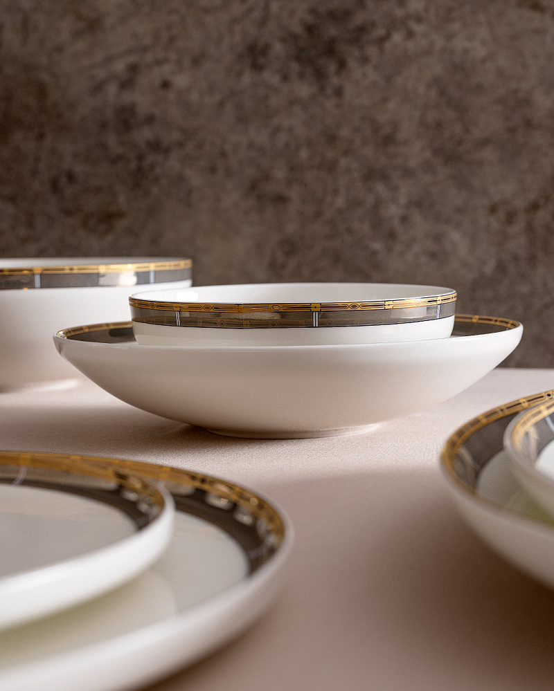 Столовый сервиз Bellamy из 56 предметов, - фарфор