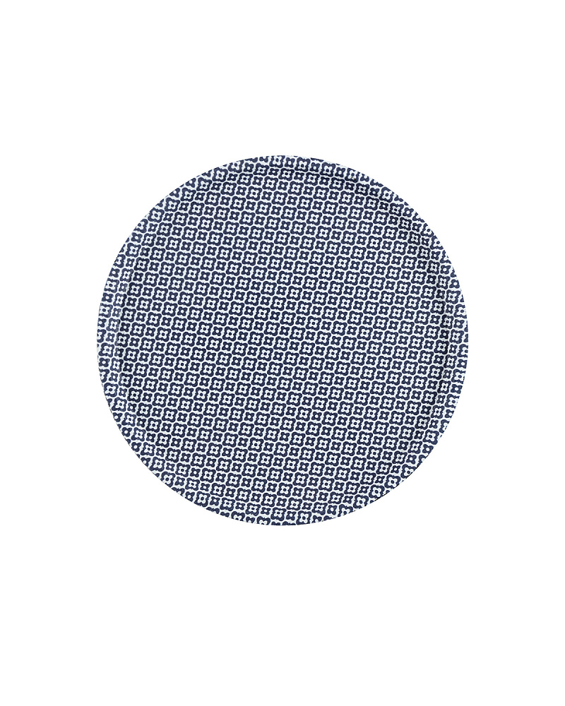 Поднос круглый Rêve Bleu Tuyau 36,5 см. - белый / синий