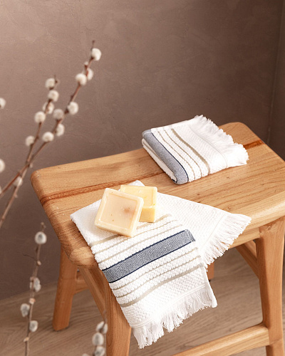 Набор полотенец для рук Annecy из 2 шт., 30х45 см - белый / бежевый