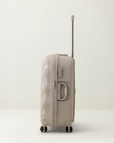 Чемодан Huitre размера XL. - бежевый