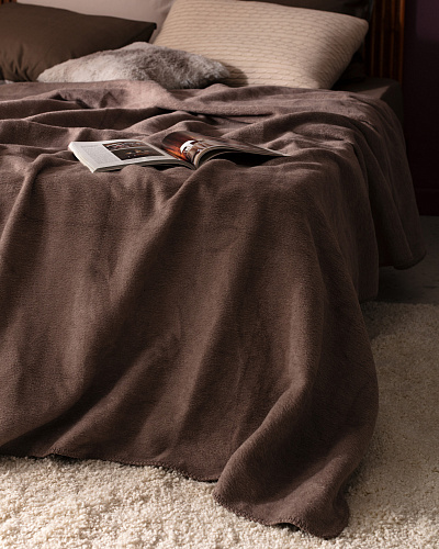 Покрывало Simple полутораспальное 200x220 см. - коричневое