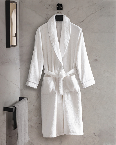 Халат банный унисекс Celestiel белый L-XL