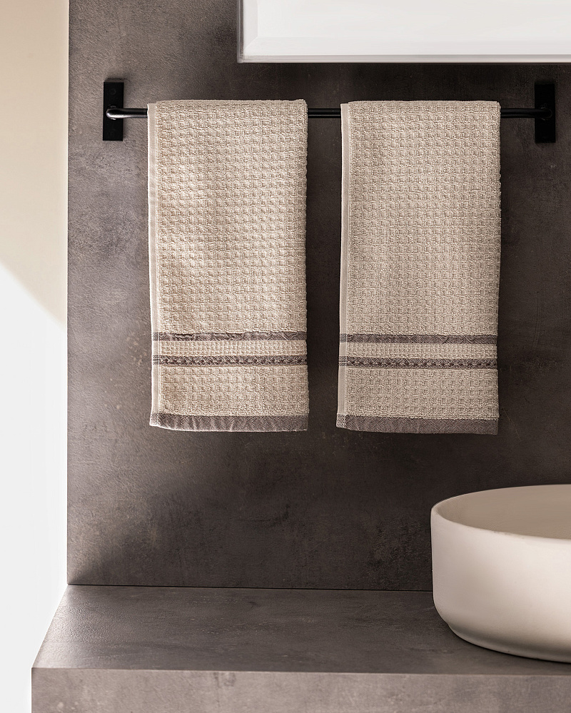 Набор полотенец для рук Alissa из 2 шт., 30x46 см. - бежевый