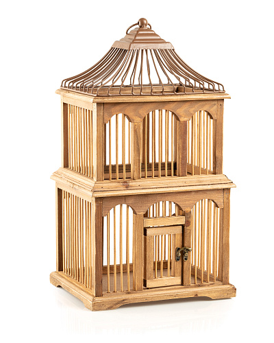 Декоративный скворечник Brigitte Birdcage 30x24x54 см. - бежевый