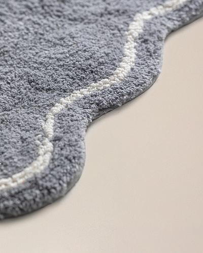 Коврик для ванной Yvoire 50x80 см. - серый / белый