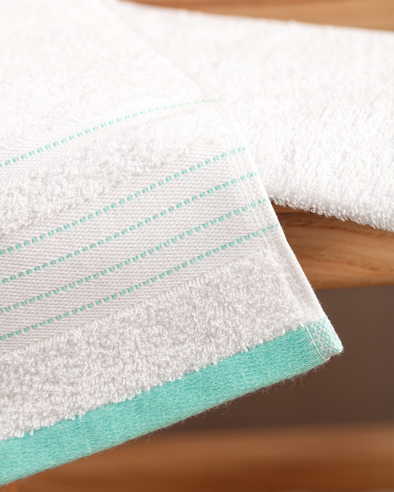 Набор полотенец для рук Mere из 2 шт., 30х45 см - белый / мятный